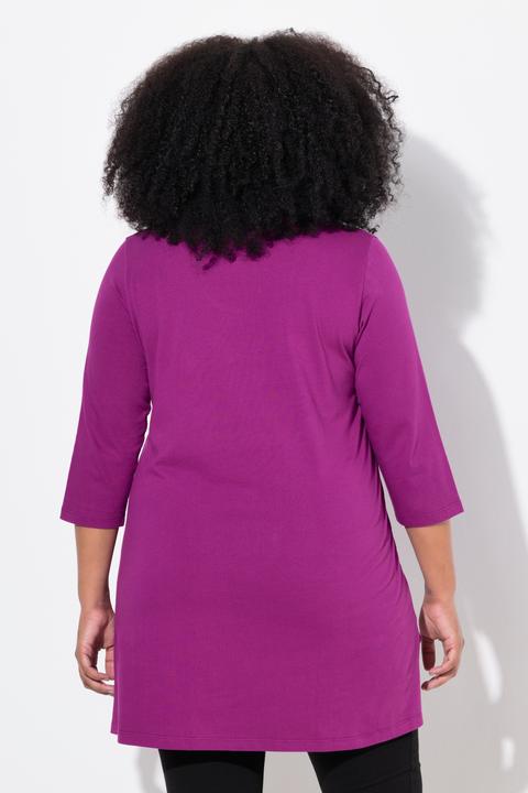 Produktbild Ulla Popken Longshirt, A-Linie, Rundhalsausschnitt, 3/4-Arm (62)