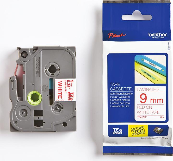 Actual product image Brother Tz-222 (0.90 cm, Red)