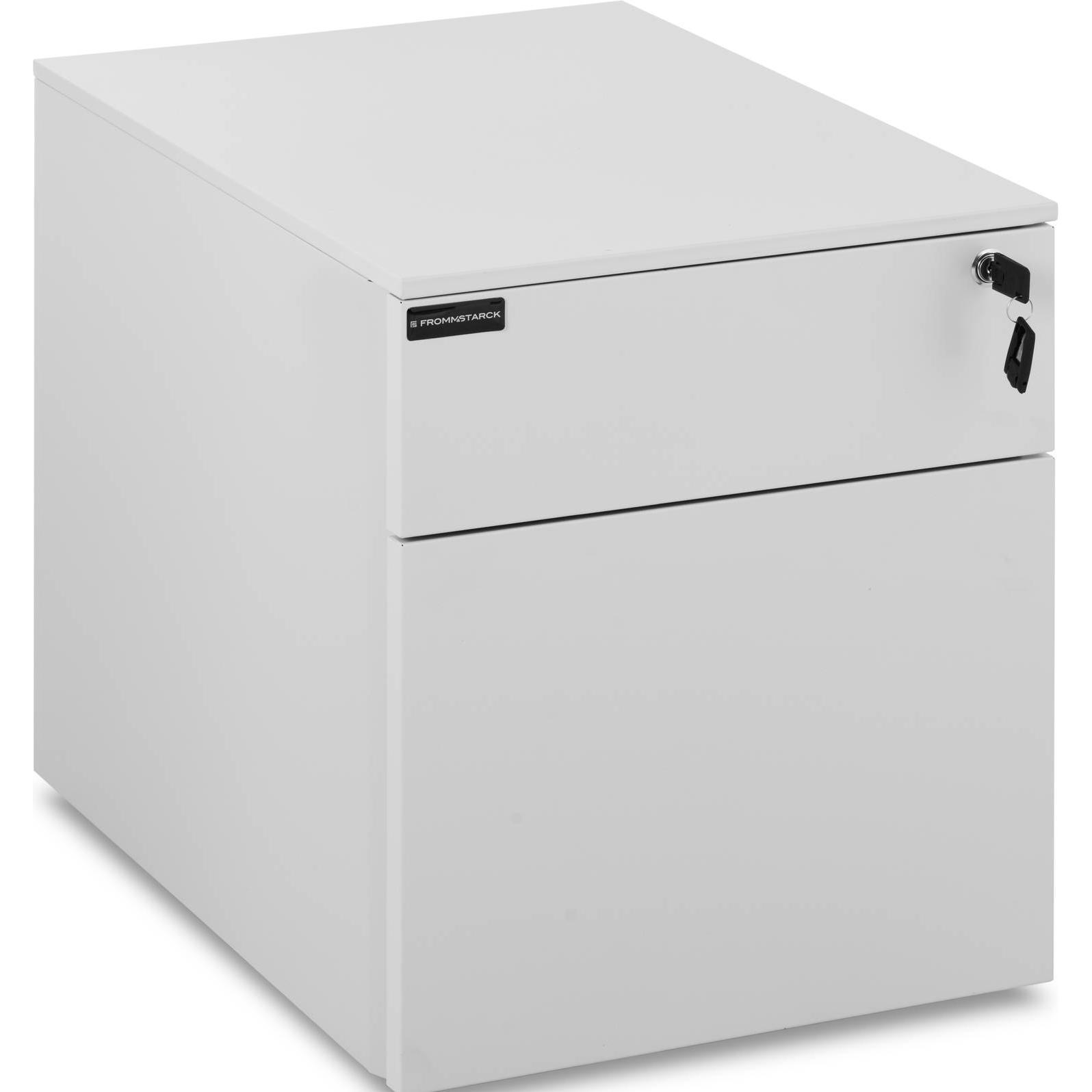 Fromm & Starck, Rollcontainer, Rollcontainer Schubladenschrank Metall Container 35 kg abschliessbar weiss