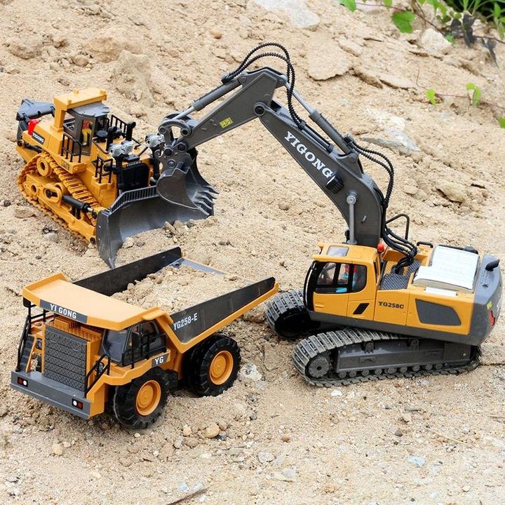 Immagine prodotto Hermex Telecomando Spingi Caterpillar Giocattolo Bulldozer Modelli di veicoli da costruzione 1:20