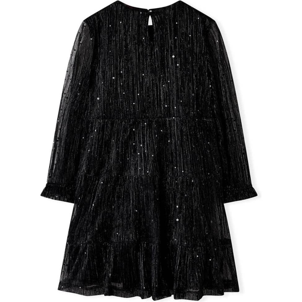 Thumbnail - VidaXL, Jungen, Kleider, Kinderkleid mit Langen Ärmeln Schwarz 140,Aussenmaterial, Schwarz, (140)