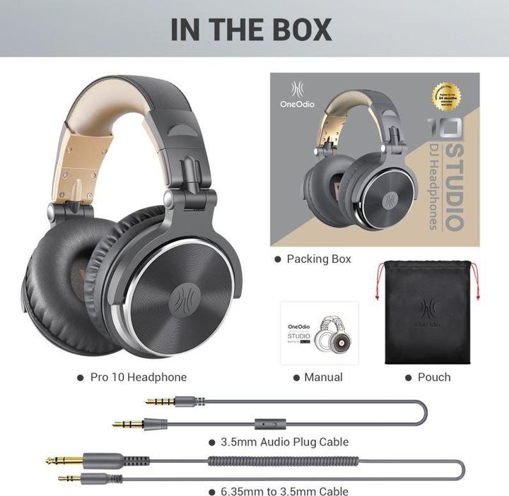 Productafbeelding OneOdio Hoofdtelefoon Pro10 grijs (NC, Bedraad)