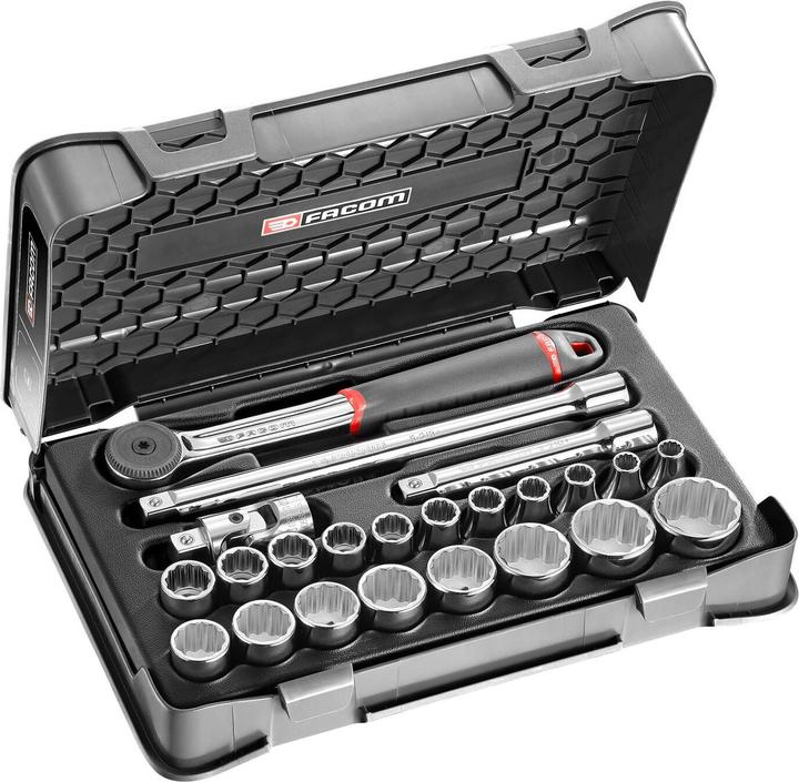 Actual product image Facom Bihexagon socket wrench set (1/2")