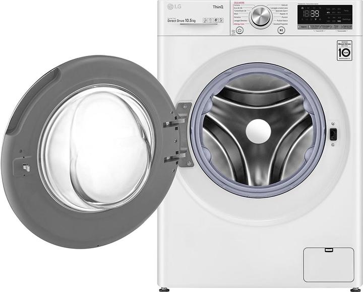 Actual product image LG F4WV710S1E AIDD Intelligent Washing Machine 10,5kg Steam TurboWash 360 1400rpm Front Load (10.50 kg, Left)