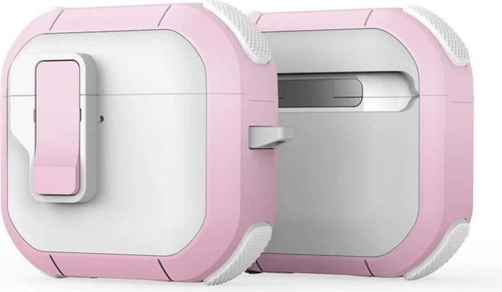 Produktbild Dux Ducis Headphone case - AirPods 4 PECP Series PC+TPU Cover with Hook White Pink (Ladecase Hülle)