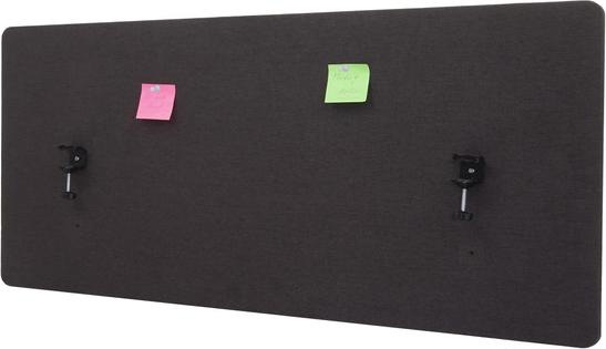 Produktbild Mendler Akustik-Tischtrennwand, Büro-Sichtschutz Schreibtisch Pinnwand, doppelwandig Stoff/Textil - 140x60cm (140 x 60 x 2 cm)