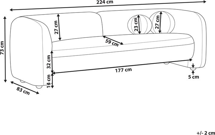 Produktbild Beliani Leiren (3-Sitzer)