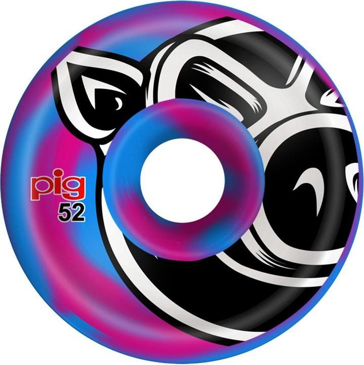 Actual product image Pig Pig Head Conical Blue/Pink Swirl (52 mm)