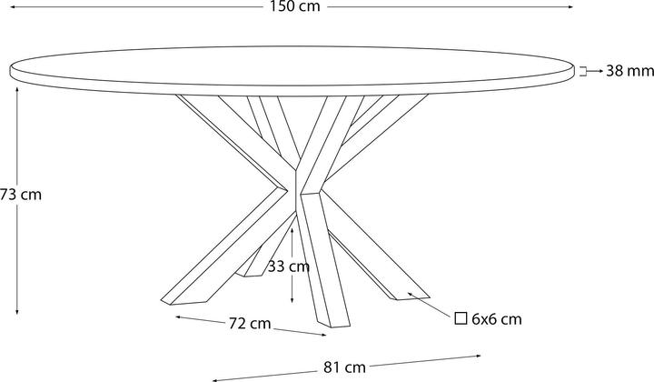Produktbild Kave Home Argo (Ø 150 x 75 cm)