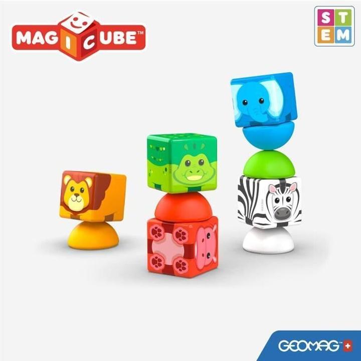Actual product image Geomag Magicube Blocks Stacking Safari