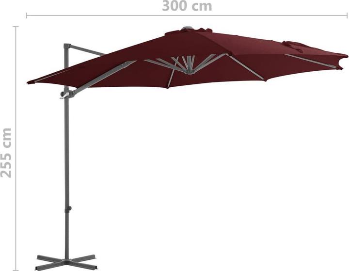Produktbild vidaXL freischwingender Sonnenschirm (3 m)
