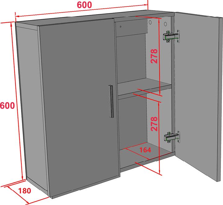 Produktbild VCM Wandregal Wandschrank Badmöbel Zalo