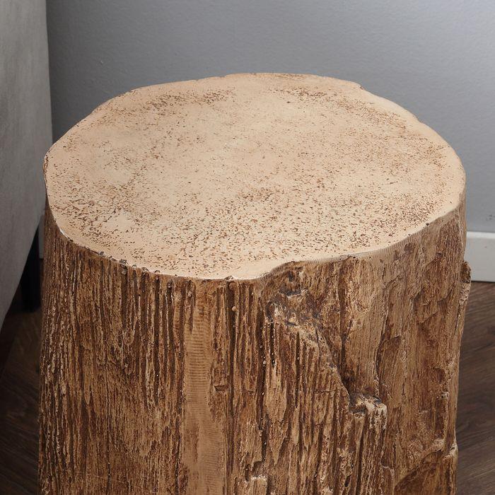 Produktbild Swisshandel24 Beistelltisch Baumstumpf-Optik Nivillierfüsse 37cmx37cmx43cm Beton Braun (37 x 37 x 43 cm)