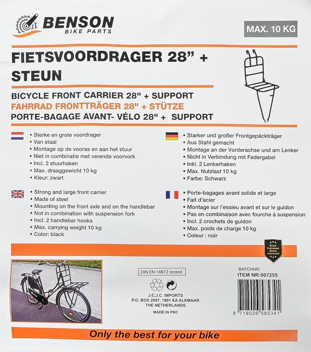 Produktbild Benson Vorderradträger
