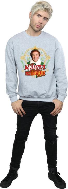 Actual product image Elf Mens Buddy Smiling Sweatshirt (M)