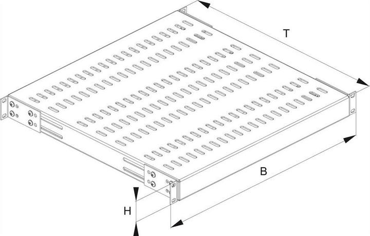 Immagine prodotto Conteg 19"-Fachboden fest, 435 x 650 mm, 100kg