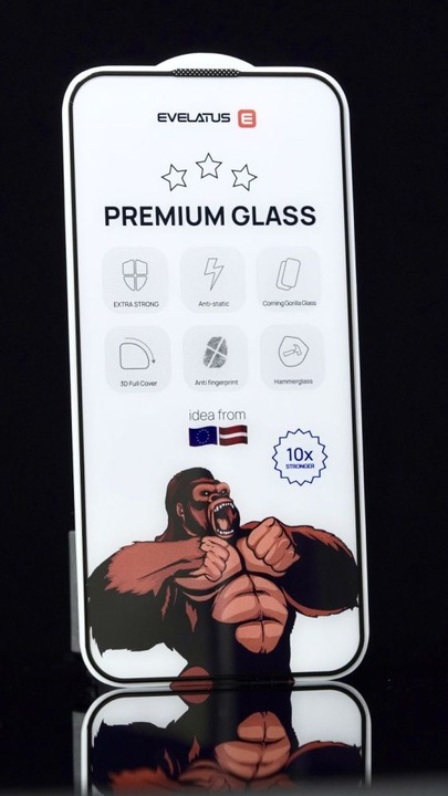Produktbild Evelatus iPhone 14/13/13Pro 6.1 Corning Gorilla Glass Anti-Static (1 Stück, Apple iPhone 14, Xiaomi Redmi Note 13 Pro+)