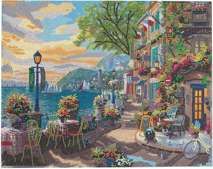 Image du produit Craft Buddy Crystal Art Kit French Riviera Café 40 x 50 cm