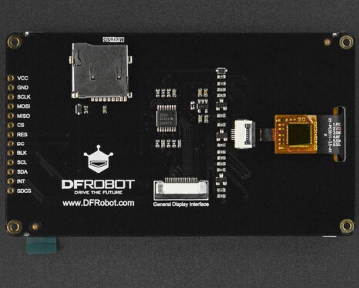 Actual product image DFRobot Fermion 3.5 Inch TFT LCD Capacitive Touchscreen with MicroSD Slot 480x320