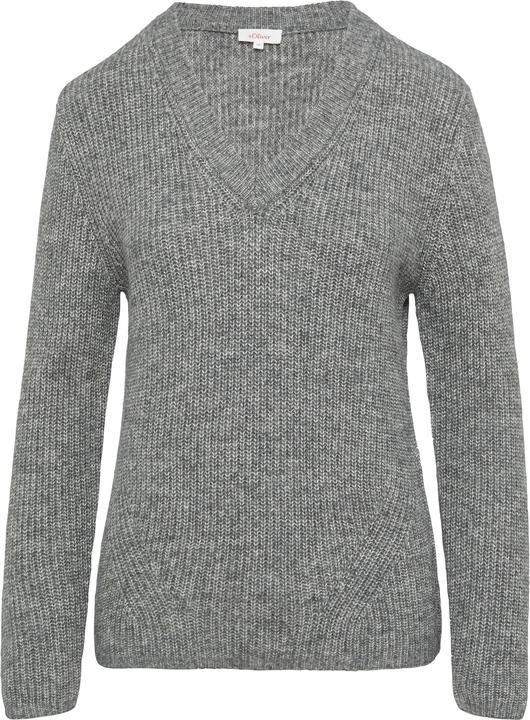 Produktbild S.Oliver Strickpullover Strickpullover mit V-Ausschnitt und Rippblende (34)