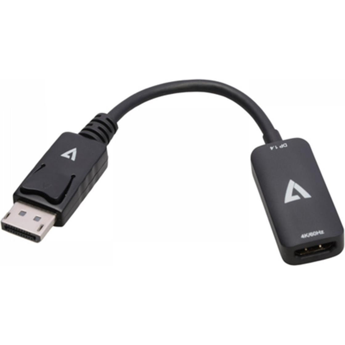 V7 Displayport To HDMI Video Adptr (HDMI, 16 cm), Data + Video Adapter, Schwarz
