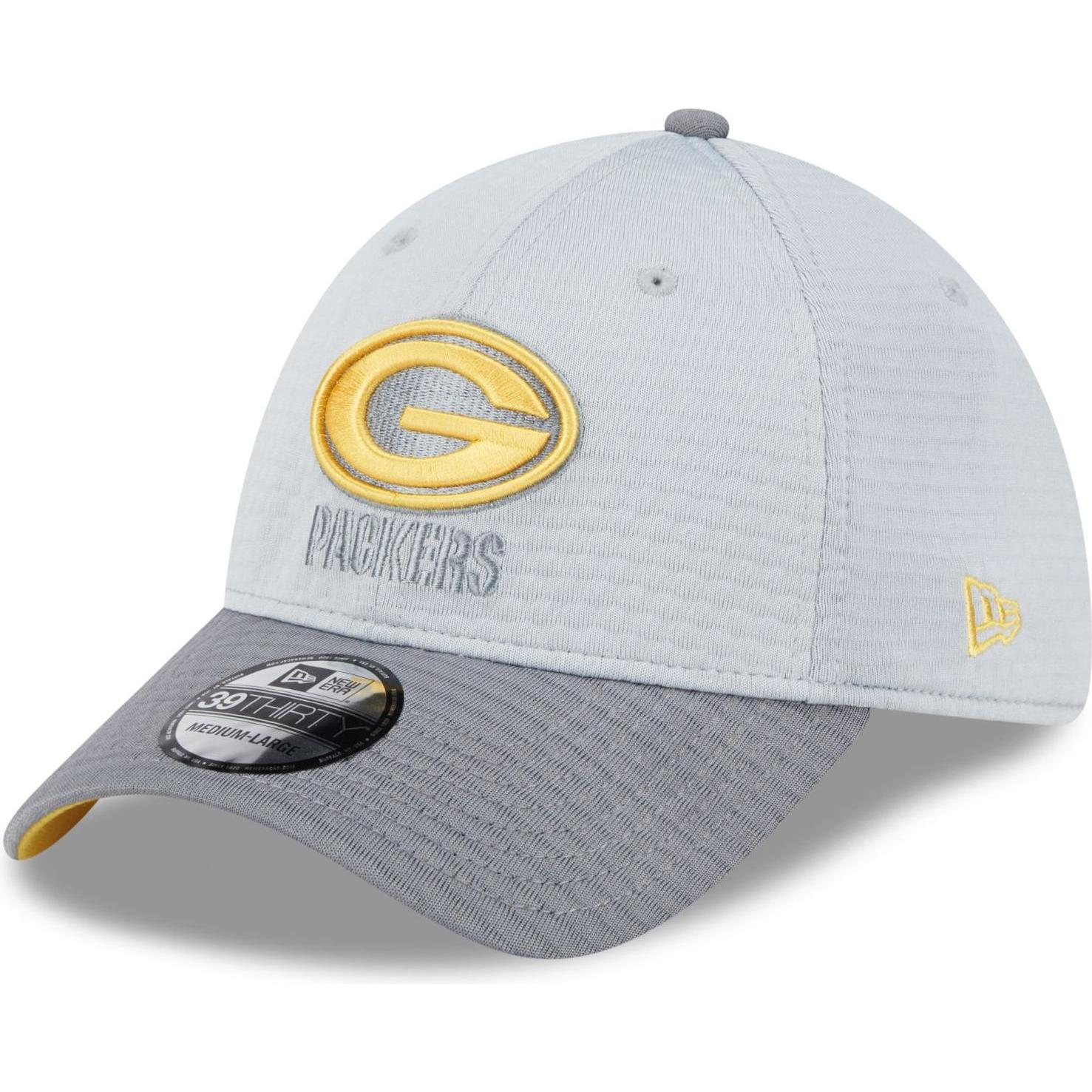 New Era, Herren, Cap, 39Thirty Cap - TRAINING 2024 Green Bay Packers - S/M, Grau, (M)