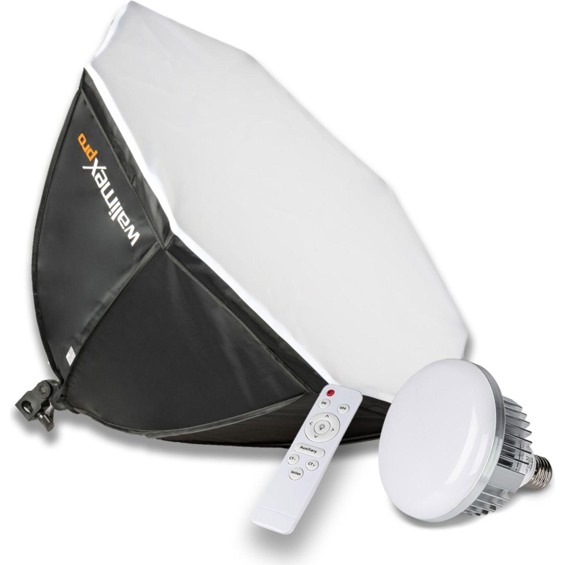 Walimex pro LED 45W Octagon Ø65cm Bi Color (Weitere Dauerlichter), Dauerlicht, Weiss, Schwarz