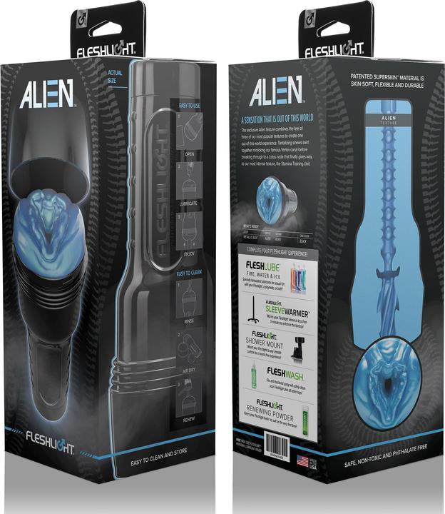 Actual product image Fleshlight Alien Blau