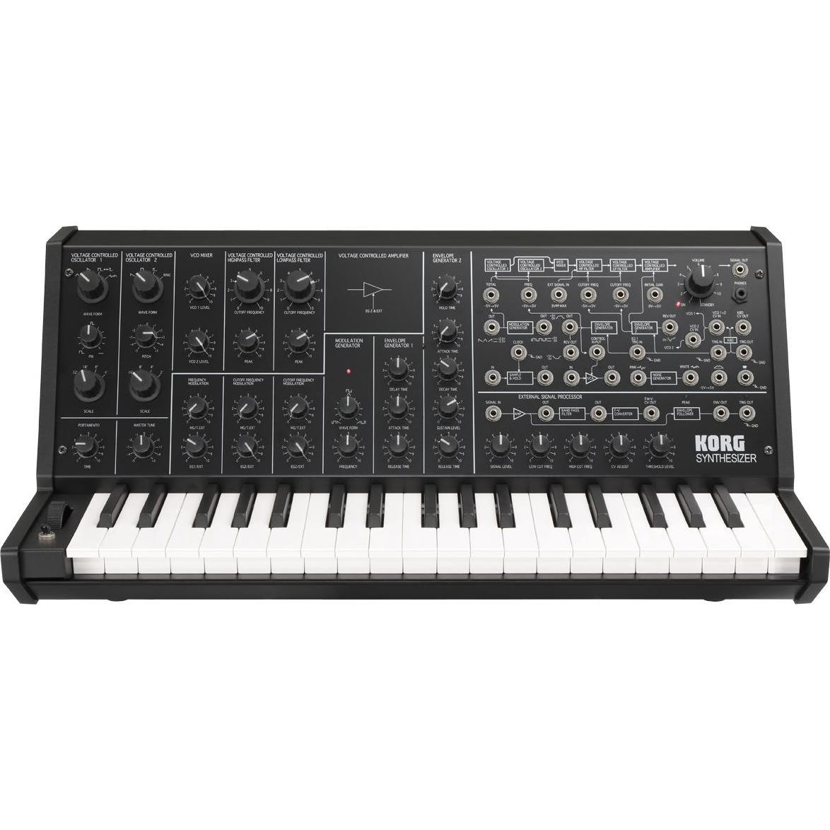 Korg MS-20, Synthesizer, Schwarz