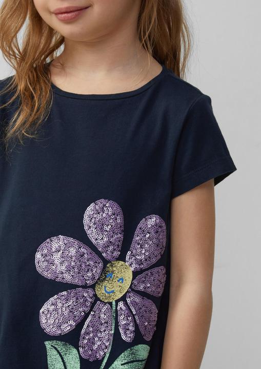 Produktbild S.Oliver T-Shirt Ausgestelltes T-Shirt mit Frontprint und Pailletten (92)