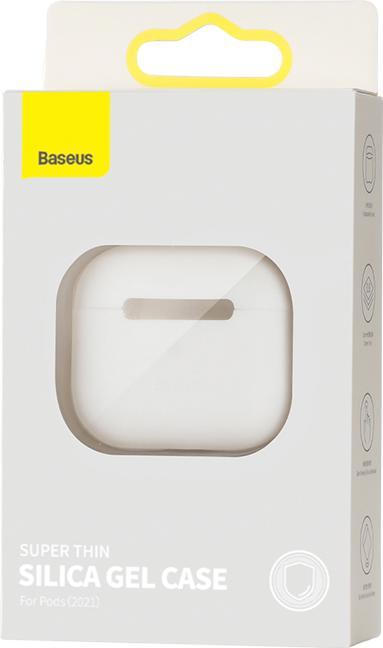 Actual product image Baseus Super Thin Silica Gel Case For Pods2021White (Headphone sleeve)
