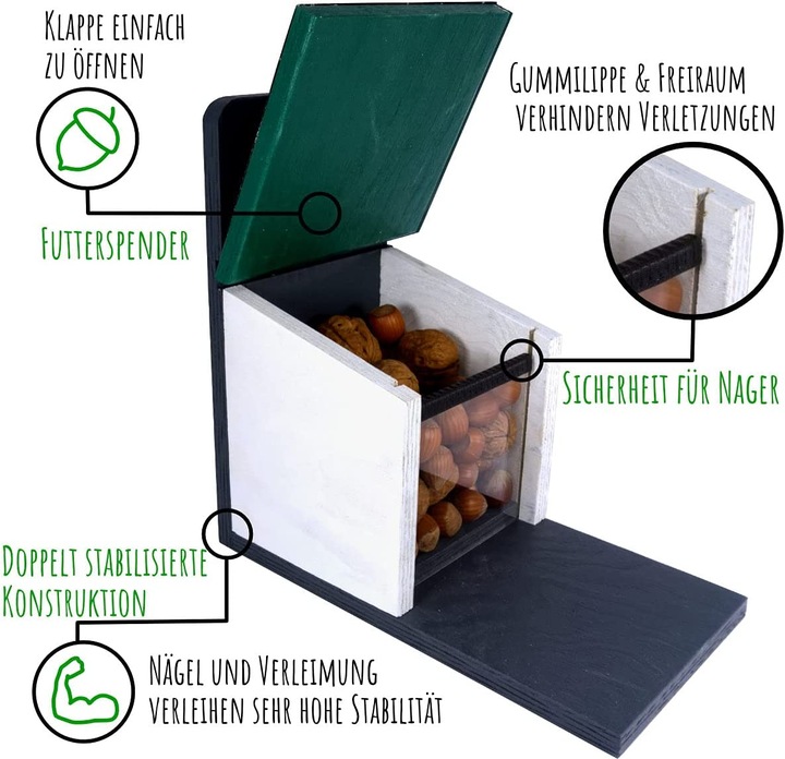 Immagine prodotto Holznager Alimentatore per scoiattoli resistente alle intemperie