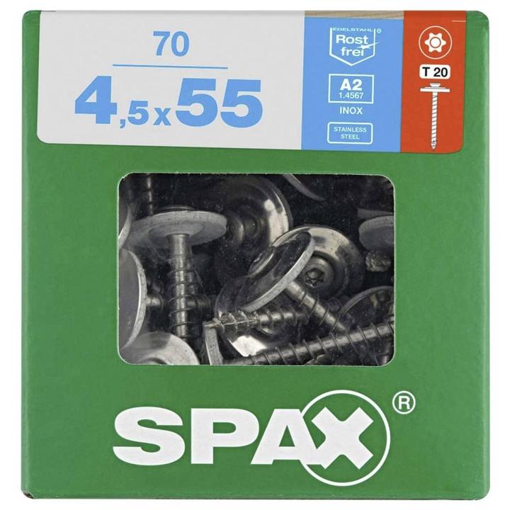 Actual product image Spax Sheet Metal Screw A2 T-Star Plus T20 4cut Sealing Washer 20mm XL (1 Screws per piece)
