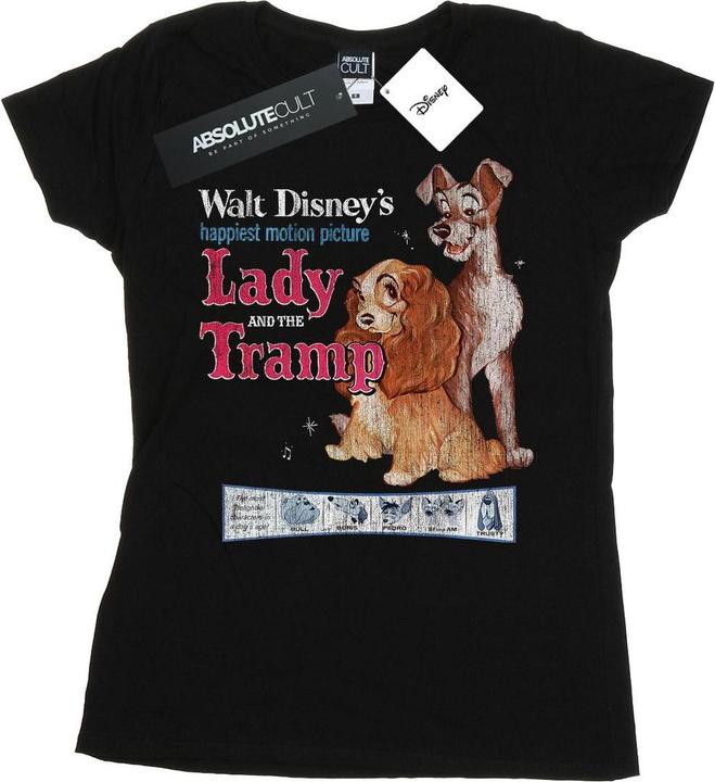 Produktbild Disney Lady And The Tramp Distressed Classic Poster TShirt (XXL)