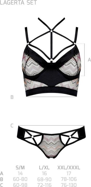 Produktbild Casmir Bustier et culotte Lagerta - - 2XL/3XL - Noir (XXL, 3XL)