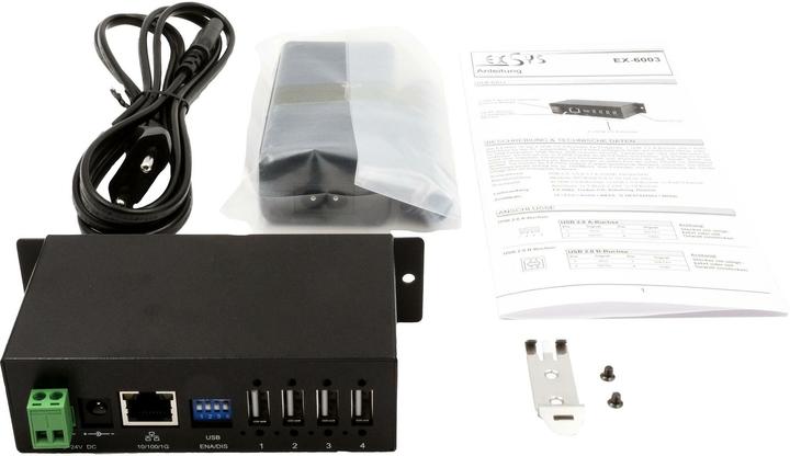 Image du produit Exsys EX-6003 Hub USB réseau Gigabit 4 ports