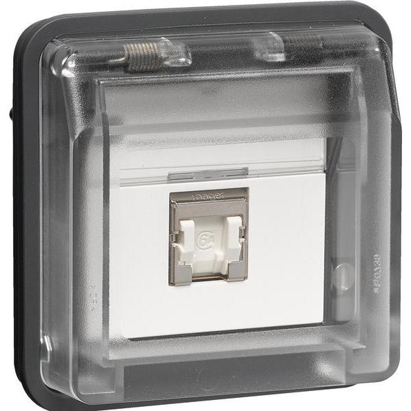 Berker, Zubehör Schalterprogramm, 14093515 UAE Std.n-Einsatz 8p geschi Kat.6 W.1 gr
