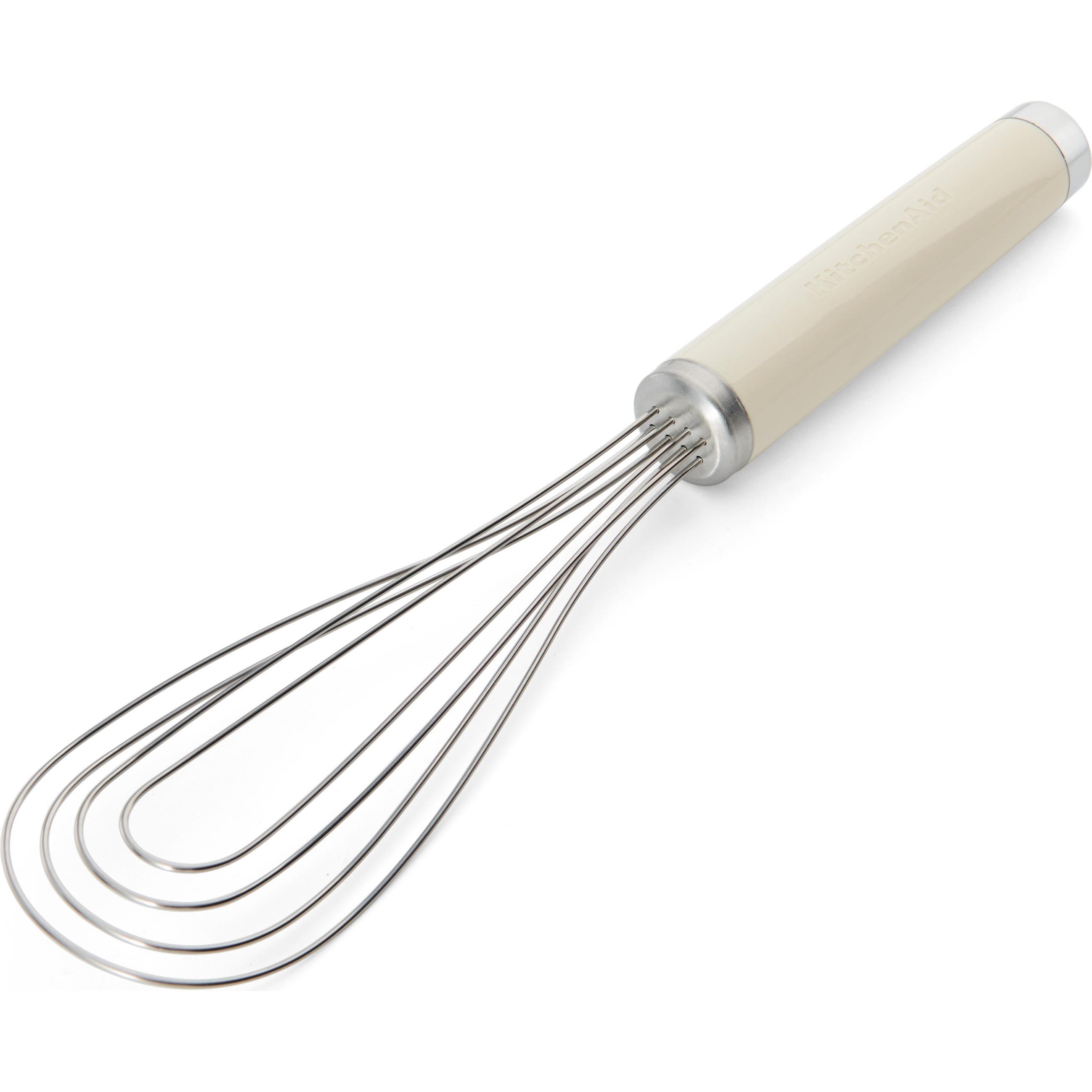 KitchenAid Ka Flat Whisk Almond Cream, Schwingbesen, Weiss