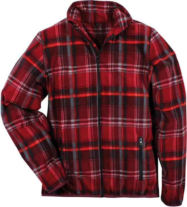 Produktbild Magni ELUTEX Fleecejacke Dolomit, 1 Stück, L, rot-kariert, 8751 (XL)