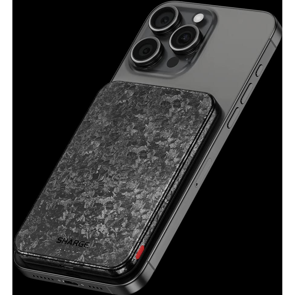 Sharge CarbonMag (5K) (5000 mAh, 20 W, 19.25 Wh), Powerbank, Schwarz