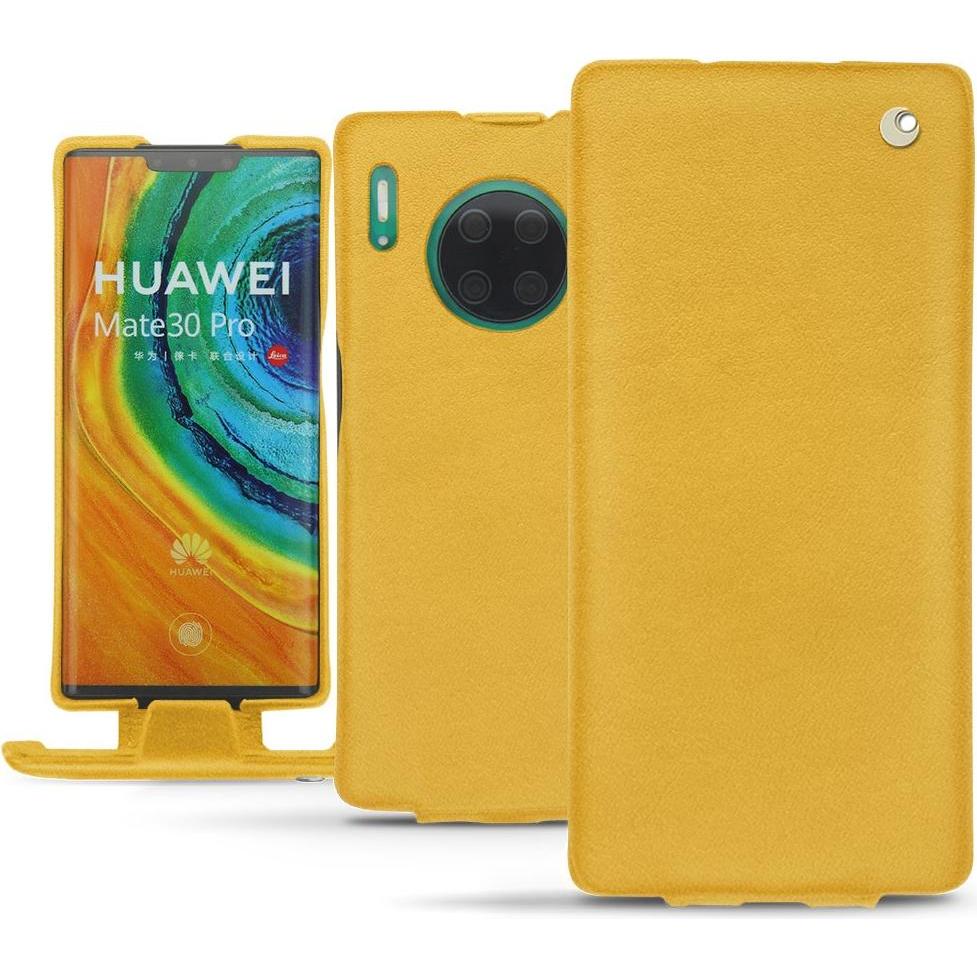 Noreve Lederschutzhülle vertikal (Huawei Mate 30 Pro), Smartphone Hülle, Orange