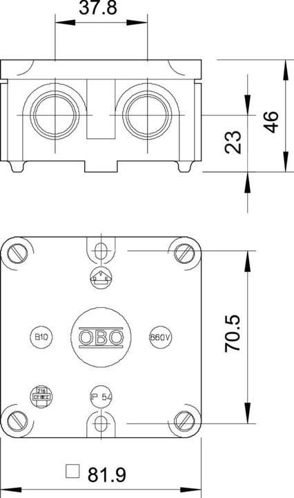 Actual product image OBO Bettermann Kabelkasten