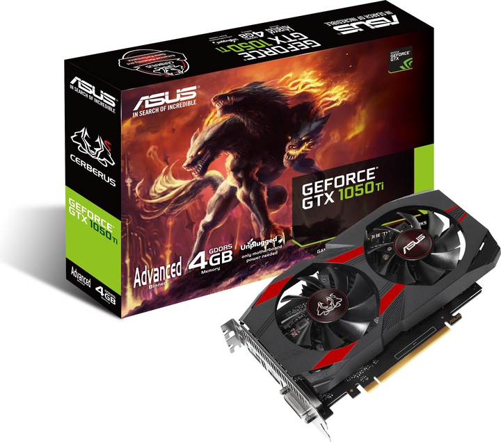 Produktbild ASUS GeForce CERBERUS GTX 1050TI A4G (4 GB)