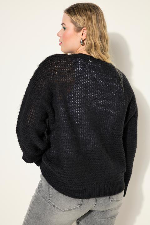 Produktbild Studio Untold Pullover, Boxy Shape, Lochstrick, Rundhals, Langarm (56)