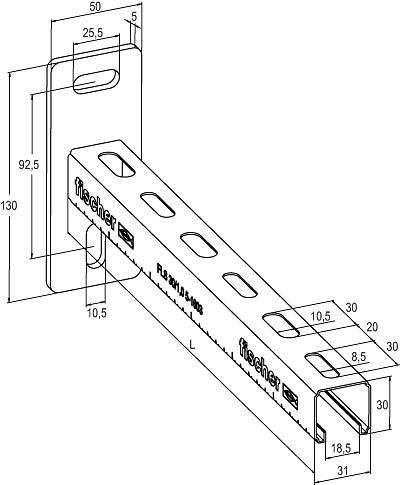 Actual product image Fischer Cantilever bracket