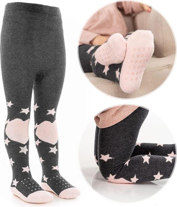 Produktbild La Loona LaLoona Baby-Strumpfhosen Krabbelstrumpfhose - Sterne Rose - (74/80)