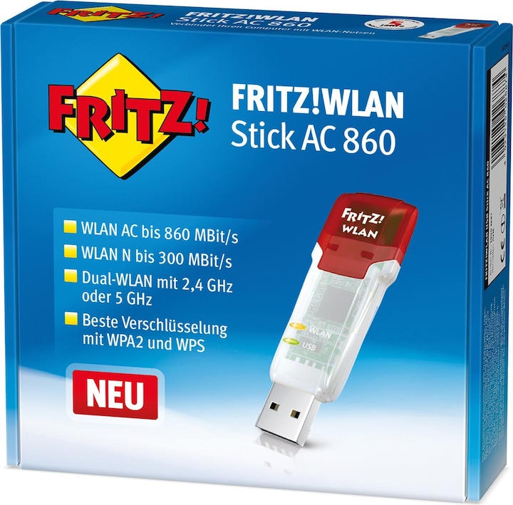 Produktbild AVM FRITZ!WLAN Stick AC 860 (USB)