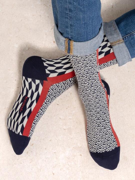 Actual product image Bleuforêt Socken Seigaiha (39 - 42)