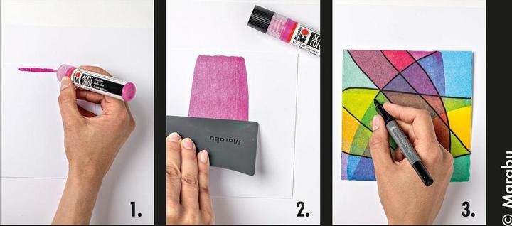 Actual product image Marabu - Rakelkunst mit Acrylfarben (25 ml)