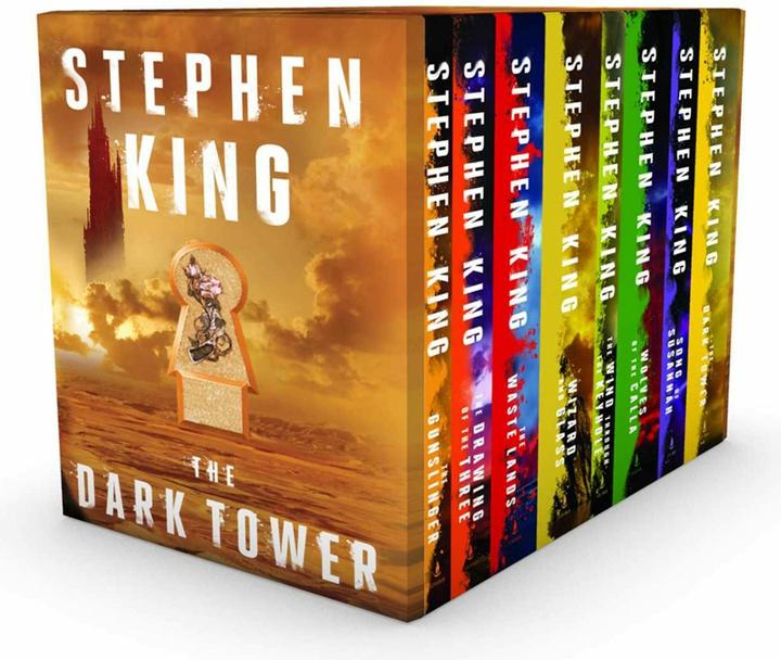 Il cofanetto di 8 libri de La Torre Nera (Re Stefano, Inglese)